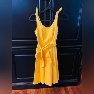 Yellow 1950's Vintage Cocktail Party Swing Dress